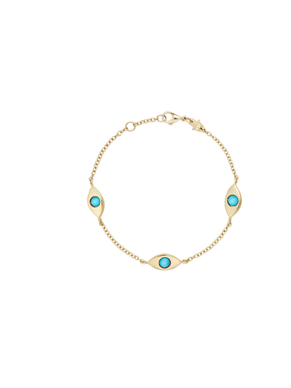 Netali Nissim 18k Gold Turquoise Evil Eye Bracelet Roseark
